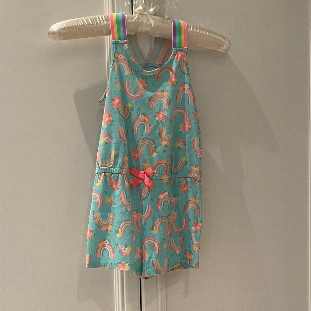 Cynthia Rowley Rainbow Print Kids Romper size 5/6